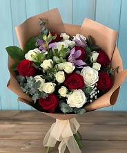 Букет цветов из:  Розы и Альстромерии в Касли