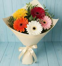Букет цветов из:  Герберы в Касли