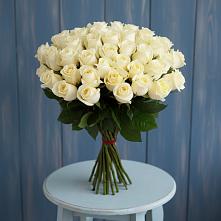 Букет 51 Белая роза Эдлесс Лав в Касли