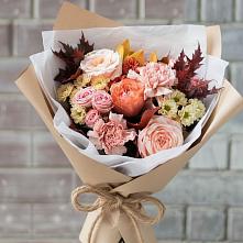 Букет цветов из:  Гвоздики, Хризантемы и Розы в Касли