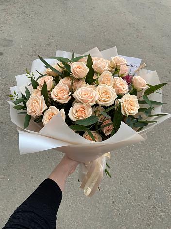 Букет Кремовые розы Латте в Касли