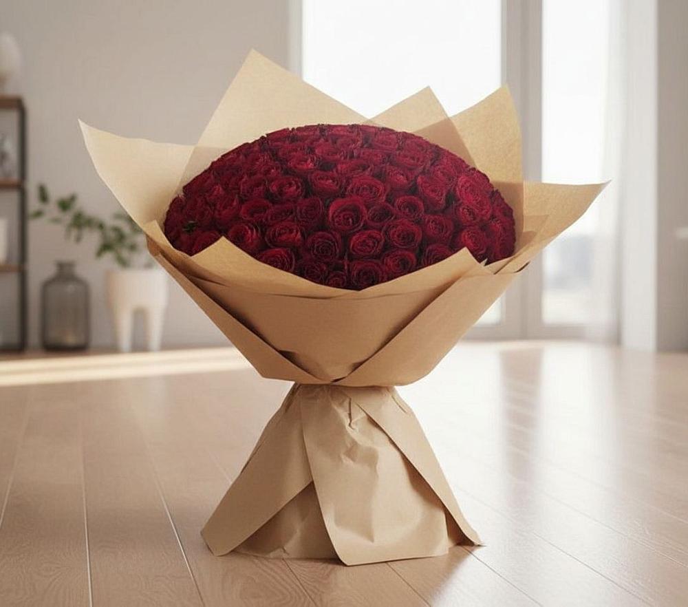 Букет 101 Красная роза в Касли