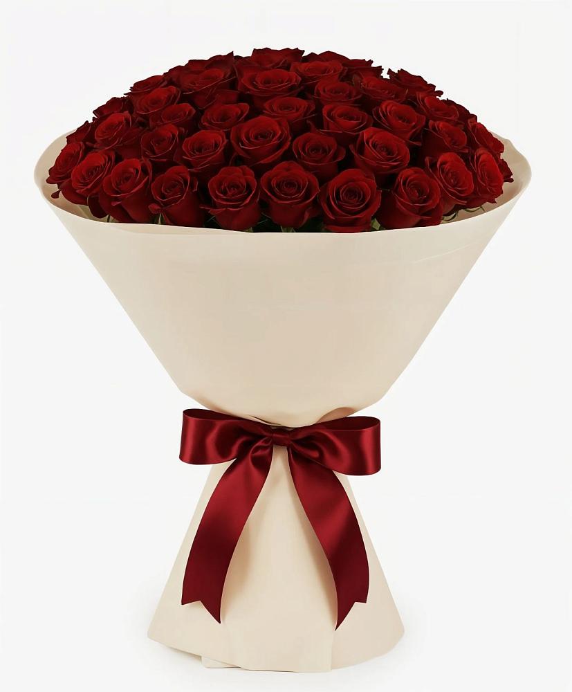 Букет 101 Бордовая роза Блэк Бакарра в Касли